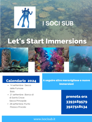 Programma Immersioni Settembre 2024